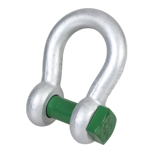 GREEN PIN FISHING BOW SHACKLE WITH SQUARE HEADED SCREW PIN 1” (GPGHVK25)
