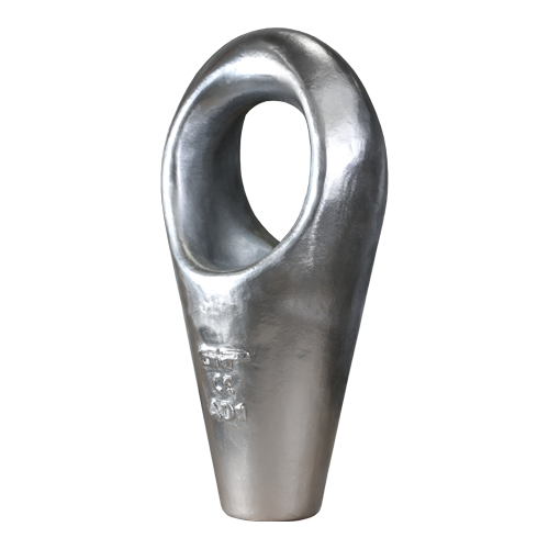 GREEN PIN SHORT BOW CLOSED SPELTER SOCKET 3-1/2" - 3-5/8" (SKGSB085)