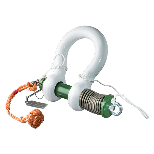 GREEN PIN SPRING RELEASE ROV SHACKLE 1-3/8" (POGHMB35ROVSRL)