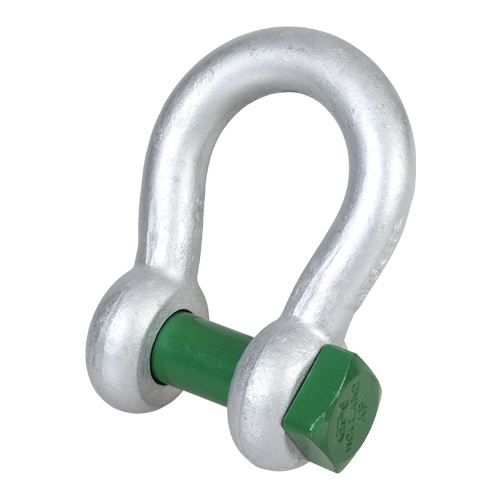 GREEN PIN FISHING BOW SHACKLE WITH SQUARE HEADED SCREW PIN 7/8” (GPGHVK22)