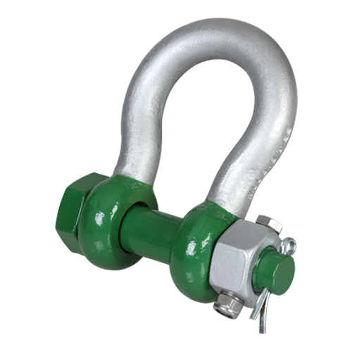 GREEN PIN POLAR BOW SHACKLE WITH FIXED NUT ( -60 C ) 7/8” (POGHMB22FN)