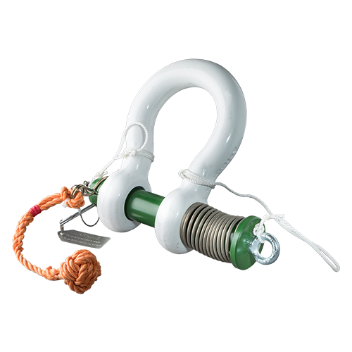GREEN PIN SPRING RELEASE ROV SHACKLE  1-1/2" (POGHMB38ROVSRL)