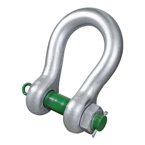 GREEN PIN HEAVY DUTY BOW SHACKLE WITH SAFETY BOLT AND NUT 4-23/32" (HDGPHM0200)