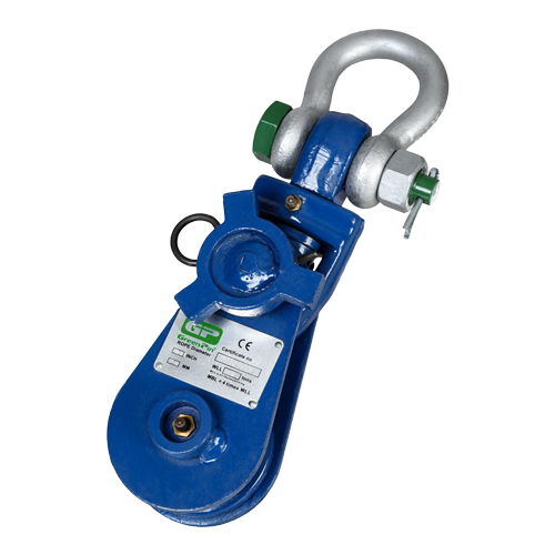 SNATCH BLOCK TYPE 601S WITH GREEN PIN SHACKLE ATTACHED 1" (BKOFFSS1415)